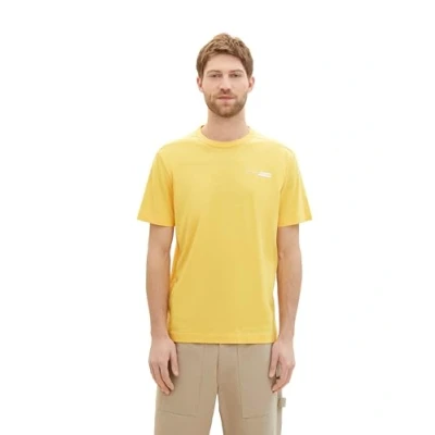 Afbeelding van TOM Tailor MIT LOGO Tshirt basic, Heren, Maat: Medium, Sunny yellow