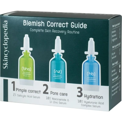 Afbeelding van Skincyclopedia Blemish Correct Guide Complete Skin Recovery Routine Gids voor correctie van oneffenheden Volledige Huidherstel 3x15ml