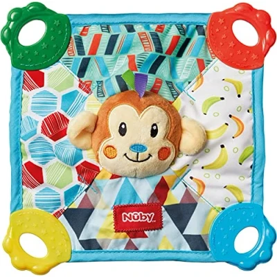 Afbeelding van Nuby 6568 Teething Blankie (stijlen kunnen variëren),Veelkleurig