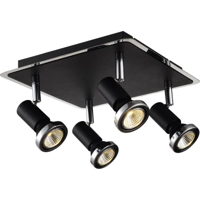 Afbeelding van Fantasia Xzibit Spot Inclusief Driver 4Xgu10 5W Zwart/Chroom