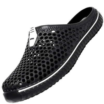 Afbeelding van SAGUARO Pantoffels voor dames en heren, ademend, tuinschoenen, geperforeerd, licht, antislip, sneldrogend, alle sporten, strand, zwembad, zwart, 42 EU