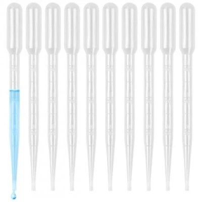 Afbeelding van Nivofu 50 stuks transferpipetten van kunststof, 3 ml, pipet voor het afzuigen vloeistoffen, plastic parfum, etherische olie, laboratorium