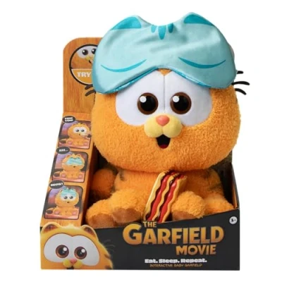 Afbeelding van Animagic Baby Garfield, Interactieve Knuffel, Voor Kinderen vanaf 2 Jaar, Knuffelige Garfield kat, Laat hem eten en slapen