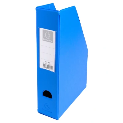 Afbeelding van Exacompta 90170E tijdschrift (van stevig pvc met opgeplakte etikettenhouder en greepgat, rug 70 mm) 1 stuk, willekeurige kleur