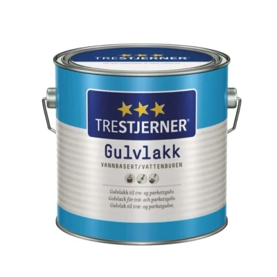 Afbeelding van Trestjerner Gulvlakk Silkematt Waterborne Zijdematte Blanke Lak 750 ML Kleurloos