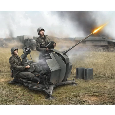 Afbeelding van Zvezda German Anti aircraft Gun With Crew (Zve6117) modelbouwsets, hobbybouwspeelgoed voor kinderen, modelverf en accessoires