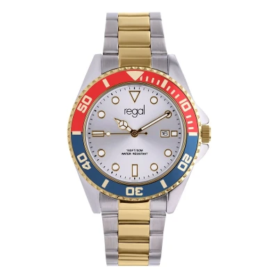 Afbeelding van Lucardi heren Regal Horloge goud met zwarte wijzeplaat Alloy Goudkleurig 40.60 mm