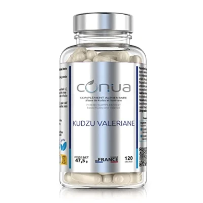 Afbeelding van Kudzu Valeriaan Conua, beheer van afhankelijkheden en stress, hulp bij ongewild, slaap + angst, zonder additieven, Valeriana Officinalis, fles 120 capsules 2 maanden (60 dagen)