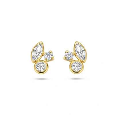 Afbeelding van 14K geelgoud oorknoppen zirkonia 4027735 Oorbellen horloge Goudkleur