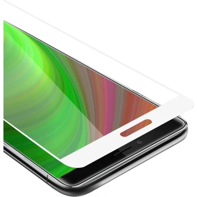 Afbeelding van Cadorabo Screenprotector geschikt voor Honor NOTE 8 Volledig scherm pantserfolie Beschermfolie in TRANSPARANT met WIT Gehard (Tempered) display beschermglas 9H hardheid 3D Touch