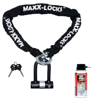 Afbeelding van Combi Deal! Maxxsloten Bundel ART 4 120cm Kettingslot + Slotspray Simson 100ml
