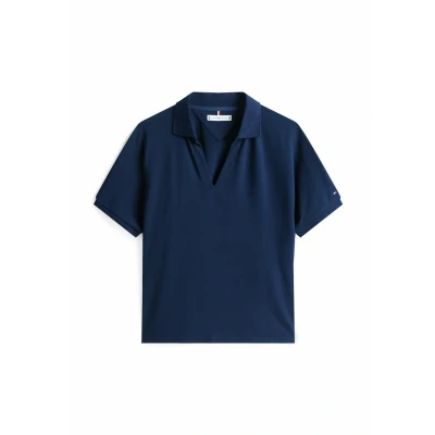 Afbeelding van Tommy Hilfiger Poloshirt, Dames, Maat: XXS, Dark night navy