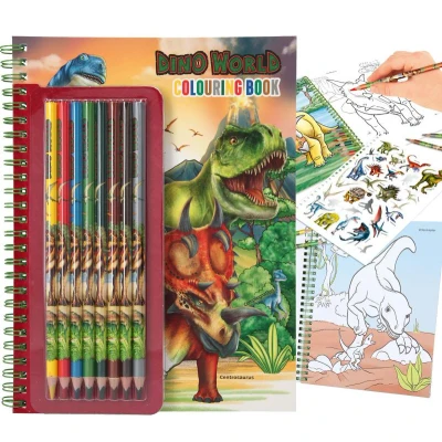 Afbeelding van Dino World Jongens Kleurboek Met Kleurpotloden