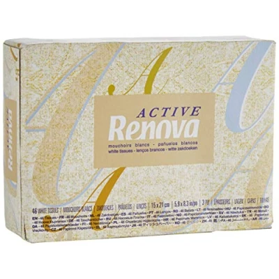 Afbeelding van Renova Active Hygiënische Doekjes in Mini Doos 3 Laags 46 stuks