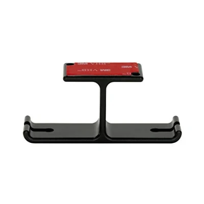 Afbeelding van Dynavox Hoofdtelefoonhouder Duo, universele houder voor maximaal 2 headsets van aluminium, lijm of schroefmontage tafel plank, zwart