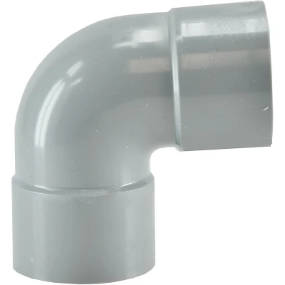 Afbeelding van PVC Afvoerbocht 90 graden mof/mof grijs 40mm