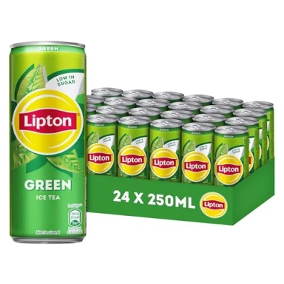 Afbeelding van Lipton Green Ice Tea, een heerlijk verfrissende ijsthee 24 x 250 ml Voordeelverpakking