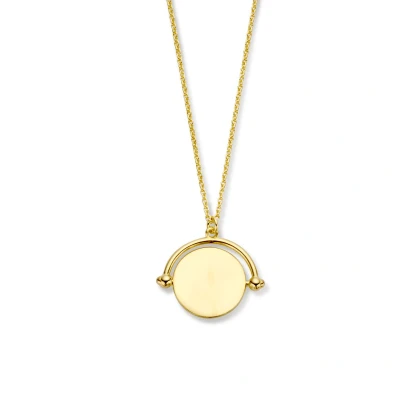 Afbeelding van YO&amp;NO Ketting Dames rondje 41 + 4 cm Sieraden Vrouw Zilver Verguld 925
