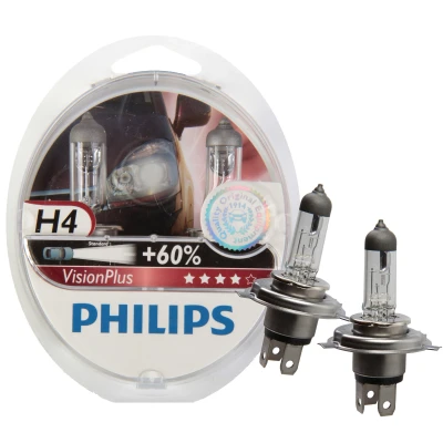 Afbeelding van Philips H4 VisionPlus 12342VPS2 Autolampen