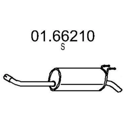 Afbeelding van MTS 01.66210 Einddemper 1600mm