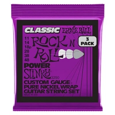 Afbeelding van Ernie Ball 3250 Power Slinky Classic Rock &#039;n Roll 11 48 snaren voor elektrische gitaar (3 sets)
