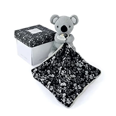 Afbeelding van Doudou et Compagnie Boh&#039;aime Pantin Koala met knuffeldier grijs 12 cm cadeau voor geboorte mooie geschenkdoos DC4015