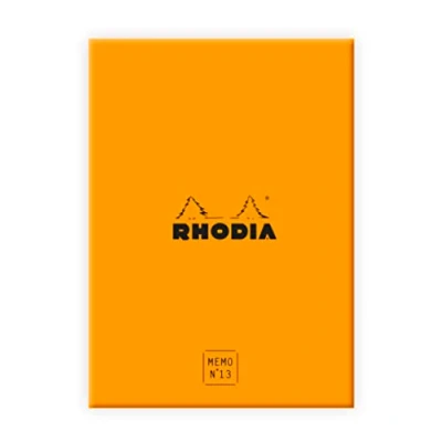 Afbeelding van RHODIA 194054C Coffret Bloc Memo N13 Orange A6 11,5 x 16 cm Dot (Pointillés) 240 Feuillets 80g/m Pratique et Compact Collection Rhodiatime