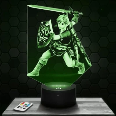 Afbeelding van Lampephoto.fr Nachtlampje, nachtlampje met touchscreen, videogames, Z, 3D lamp, led illusie, cadeau idee, Kerstmis, verjaardag, jongen en meisje, nachtlamp, kinderkamer of volwassene TOP