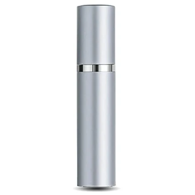 Afbeelding van AsaNana Navulbare parfumverstuiver, 9 ml, vultechniek zonder trechter, leeg, spuitfles voor reizen, handtas, onderweg, zilver