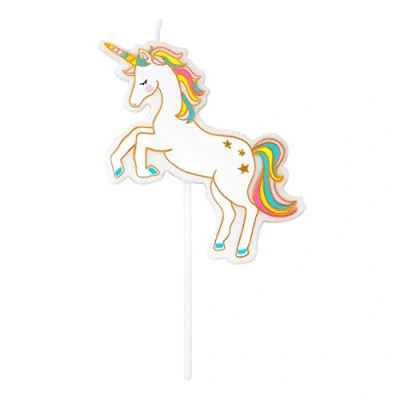 Afbeelding van Talking Tables Eenhoorn Kaars Magische Statement Cake Topper Hoogte 10cm