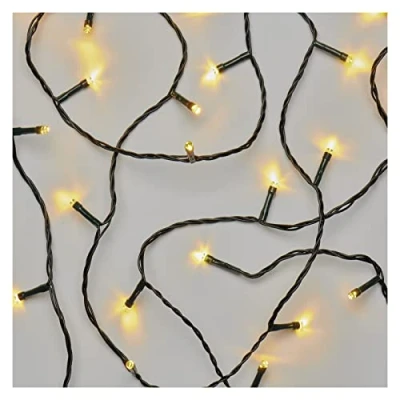 Afbeelding van EMOS Led lichtketting warmwit voor binnen en buiten, 12 m lange IP44 kerstlichtketting met 120 leds + 5 voedingskabel voeding, 8 multifunctionele lichtmodi, feest, Kerstmis, decoratie