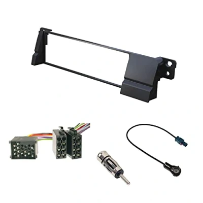 Afbeelding van Audioproject A170 autoradio inbouwset professionele set compatibel met BMW 3 serie E46 radiofrontaneel radioadapter 2 x antenne adapter Fakra DIN ISO ronde pin