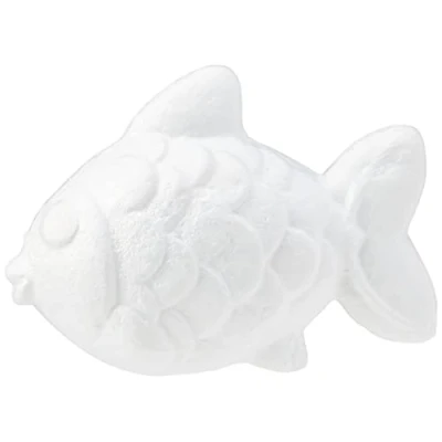 Afbeelding van Baker Ross AF376 Piepschuimvissen voor kinderen om te beschilderen, versieren en als 3D decoratie (6 stuks).,wit