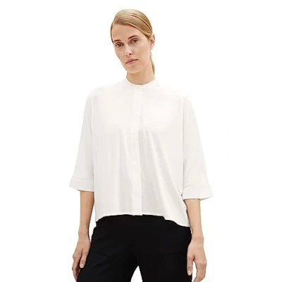Afbeelding van TOM Tailor Overhemdblouse, Dames, Maat: 44, Whisper white