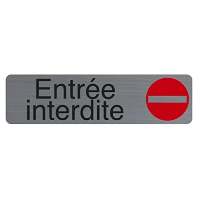 Afbeelding van Exacompta 67152E Plaque adhésive Entrée interdite FR