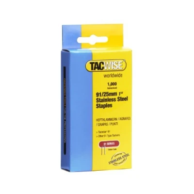Afbeelding van Tacwise 1071 roestvrijstalen smalle rugklemmen 91/25 mm (1.000 stuks), 1000