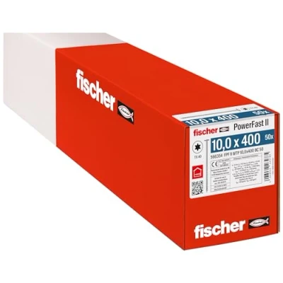 Afbeelding van Fischer PowerFast II 566354 Houtschroef 10 mm 400 Binnen T, Interne vertanding, TX, Torx, T profiel Staal Galvanisch verzinkt 50 stuk(s)