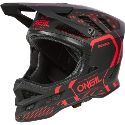 Afbeelding van Oneal Blade Polyacrylite Strike Downhill Helm, zwart rood, afmeting L voor man