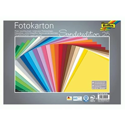 Afbeelding van Foto karton 25 vel, assortie kleuren
