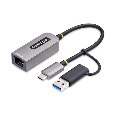 Afbeelding van 2.5GbE USB C naar Ethernet Adapter met A Converter