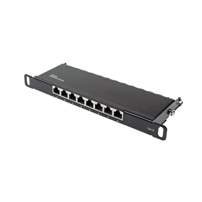 Afbeelding van Good Connections 10&quot; patchpaneel/patchveld voor 10 inch wandbehuizingen/netwerkkasten Cat. 6, 250 MHz geschikt GIGABIT 8 Port 0,5 HE afgeschermd openen zonder gereedschap