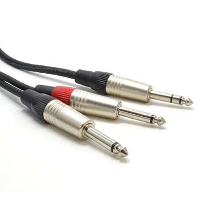 Afbeelding van Citronic 6,3 mm Stereo Jack naar 2 x Mono Jacks Audio kabel 1,5 meter