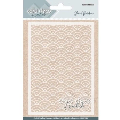 Afbeelding van Card Deco Essentials Mixed Media Stencil Rainbow