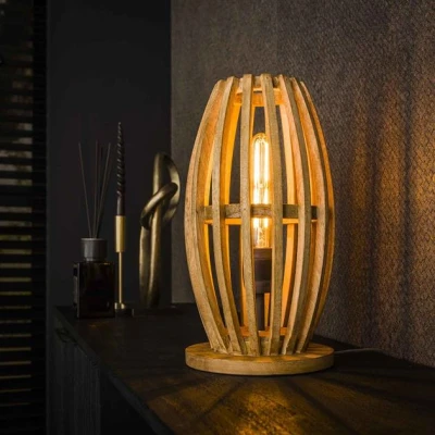 Afbeelding van Hoyz Collection Tafellamp 1L Orbit Massief Mango Naturel