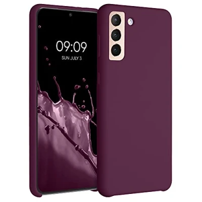 Afbeelding van kwmobile telefoonhoesje compatibel met Samsung Galaxy S21 Plus hoesje Zachte case voor smartphone Back cover in bordeaux violet