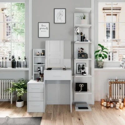 Afbeelding van Vicco Kaptafel &quot;Conrada&quot;, Wit, 80 cm