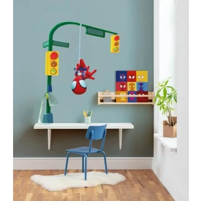 Afbeelding van Komar Muursticker Spidey and His Amazing Friends Lamp Swing Grootte 50 x 70 cm Marvel, muursticker, kinderkamer, stickers, kleurrijk