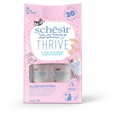 Afbeelding van Schesir Baby Thrive Kitten Kip 20 x 8gr