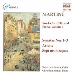 Afbeelding van Sebastian Benda, Christian Benda Martinu: Works For Cello And Piano, Volume 1: Sonatas Nos 1 3, Ariette, Sept Arabesques (CD)
