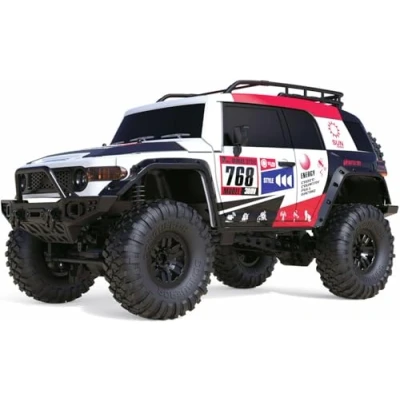 Afbeelding van Amewi 22592 Dirt Climbing SUV Race Crawler 4WD 1:10 RTR wit/rood, incl. afstandsbediening, accu, oplaadkabel